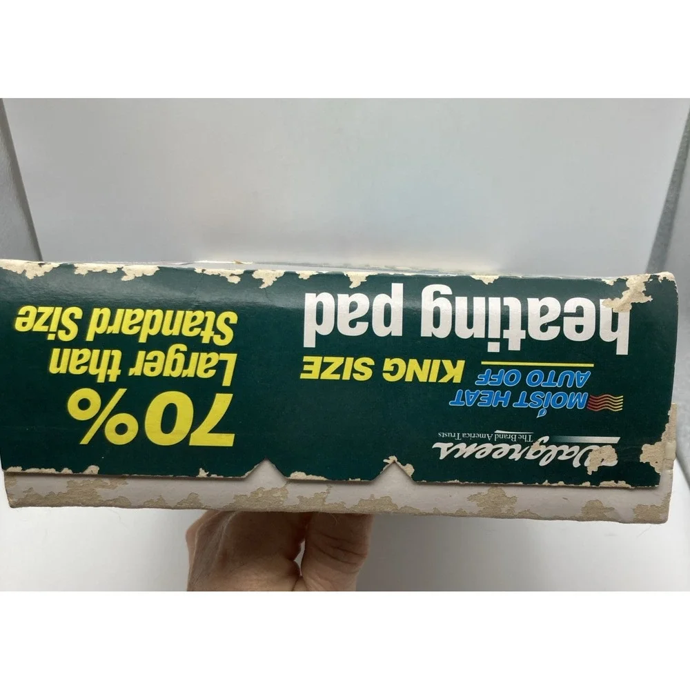 Vintage 1990's WALGREENS KING SIZE HEATING PAD 2 HOURS AUTO OFF 4 SETTINGS New